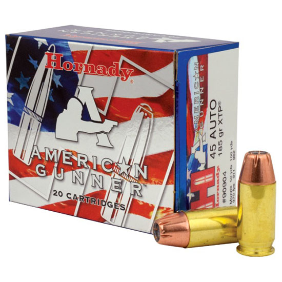 HORN AMERICAN GUNNER 45ACP 185GR XTP 20/10 - Ammunition